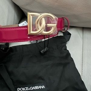 Dolce and Gabbana Patent Belt. BNEW Sz 85
